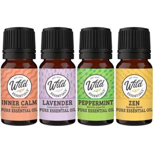 Peace Sign Car Air Freshener Vent Clip With Wild Essentials 4-Piece Essential Oi - Picture 2 of 2